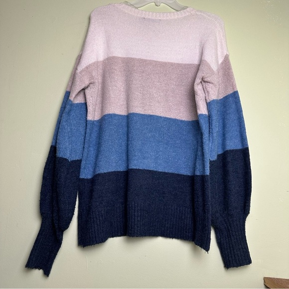 Doe & Rae Colorblock Sweater Blue Women’s size S - Picture 2 of 7